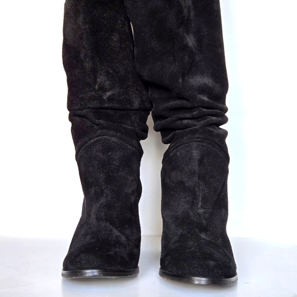 Free People Suede Pre Ruched Slouchy Tall Boots size 36 - Picture 2 of 9